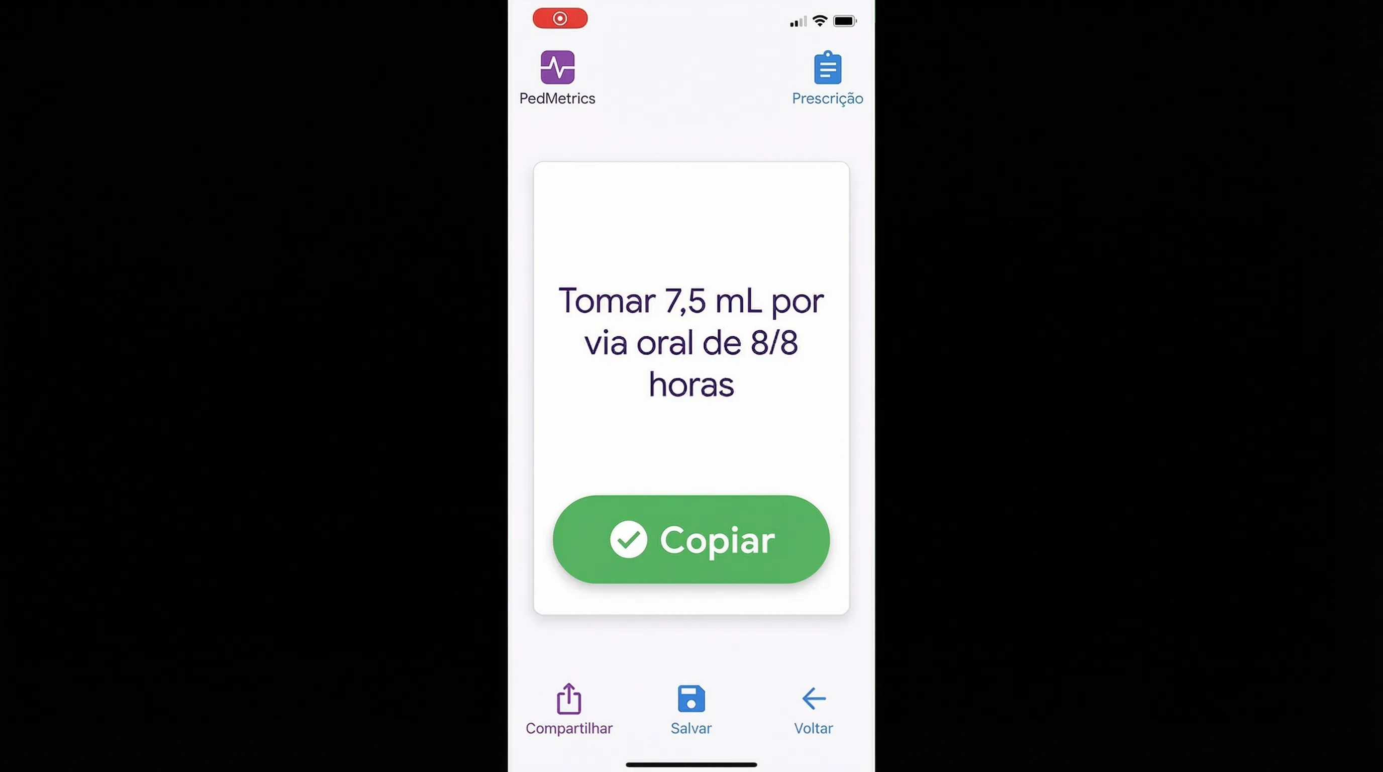 Prescrição Pronta para Copiar